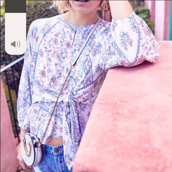 Blake print Gabriella front tie top - Picture 1 of 8